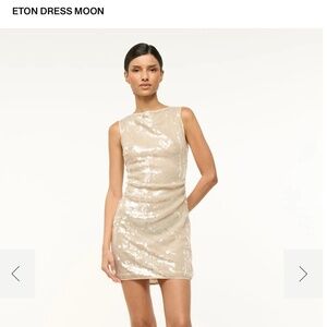 STAUD Eton Dress in Moon Sequin